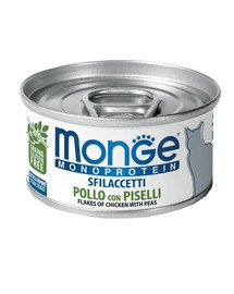 MONGE Cat Monoprotein Kurča a hrášok 80g