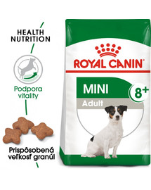 ROYAL CANIN Mini Adult 8+ 2 x 8 kg) granuly pre dospelé starnúce psy