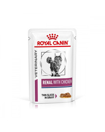 ROYAL CANIN Veterinary Diet Cat Renal Chicken Pouch 24 x 85 g