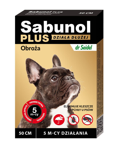 DR SEIDEL Sabunol Plus obojok proti blchám a kliešťom pre psa 50 cm