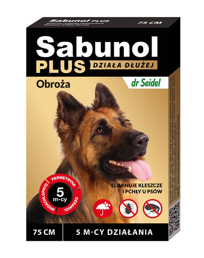 DR SEIDEL Sabunol Plus obojok proti blchám a kliešťom pre psov 75 cm