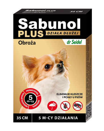 DR SEIDEL Sabunol Plus obojok proti blchám a kliešťom pre psov 35 cm