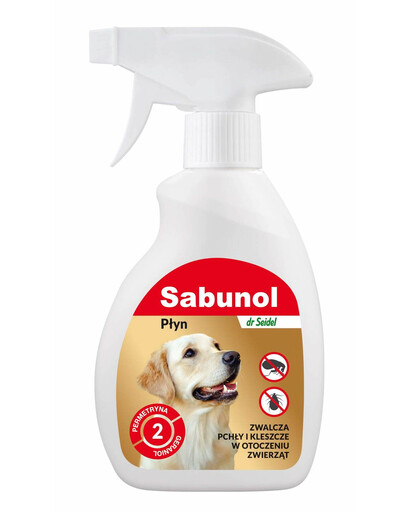 DR SEIDEL Sabunol tekutý prípravok na boj proti blchám v prostredí zvierat 250 ml