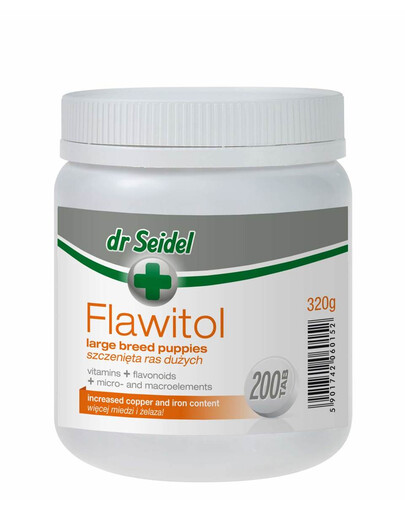 DR SEIDEL Flawitol pre šteniatka veľkých plemien 200 tabliet