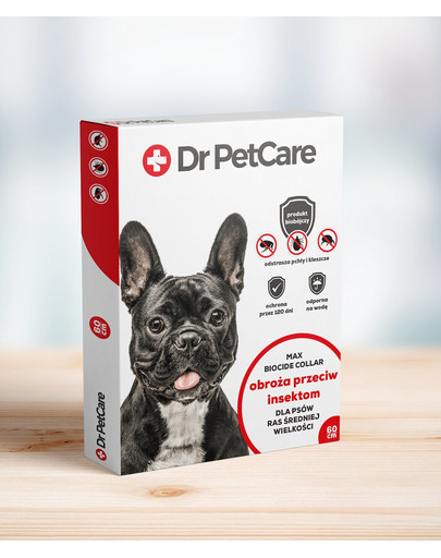 Dr PetCare MAX Biocide Collar Obojok proti hmyzu pre psov stredných plemien 60 cm / 5 ks