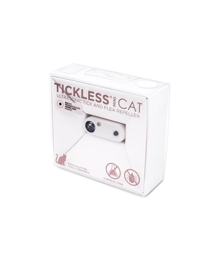 TICKLESS Mini Cat Ultrazvukový odpudzovač kliešťov a blch pre mačky Biely