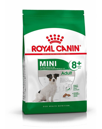 ROYAL CANIN Mini Adult 8+ 2 x 8 kg) granuly pre dospelé starnúce psy
