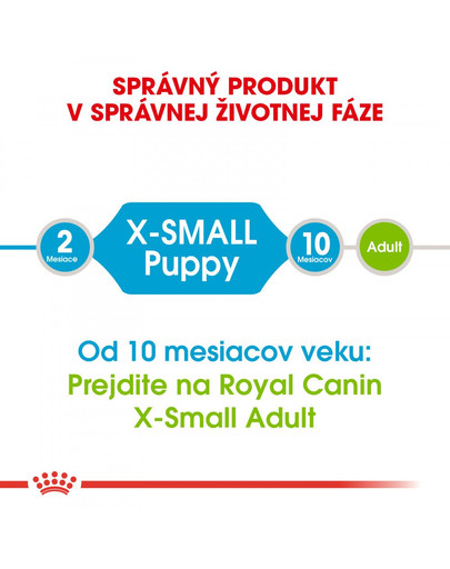 ROYAL CANIN X-Small Puppy 500g granule pre veľmi malé šteňatá
