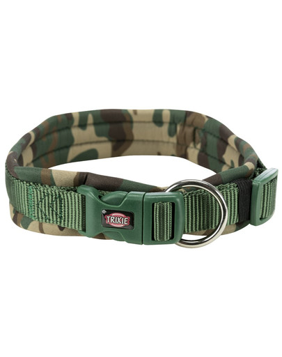 TRIXIE Premium obojok s neoprénovým polstrovaním L: 49-55 cm / 25 mm, lesná kamufláž