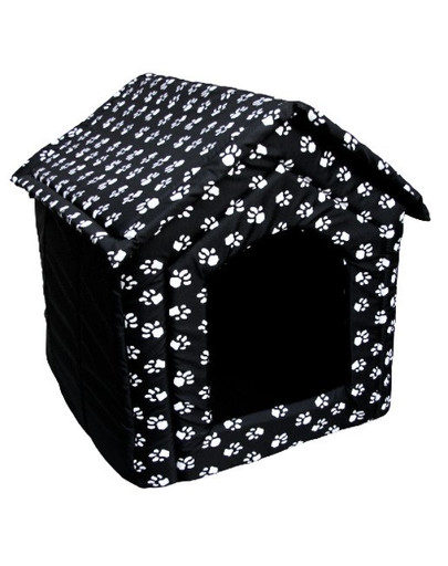 PETSBED Čierny pelech pre psa s labkami 44 x 38 cm