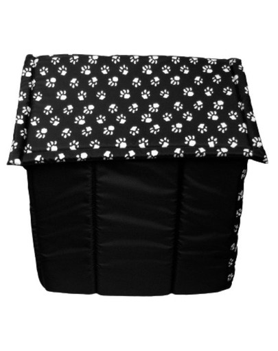PETSBED Čierny pelech pre psa s labkami 44 x 38 cm