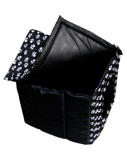 PETSBED Čierny pelech pre psa s labkami 44 x 38 cm