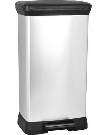 CURVER Odpadkový kôš Curver Decobin pedal strieborný 50 l