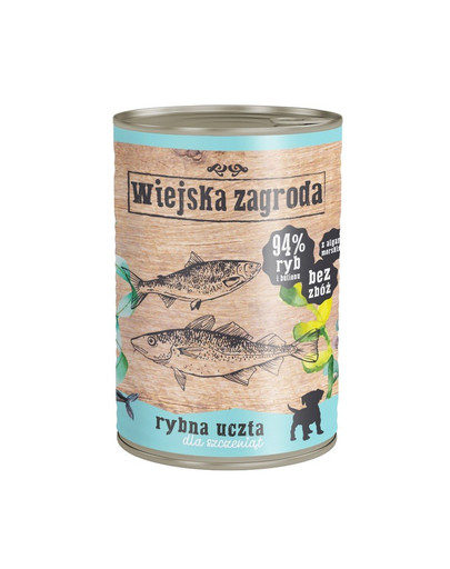 WIEJSKA ZAGRODA Rybie hody pre šteniatka 400 g