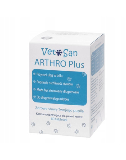 VETOSAN ARTHRO Plus na kĺby pre psov a mačky 60 tabl.