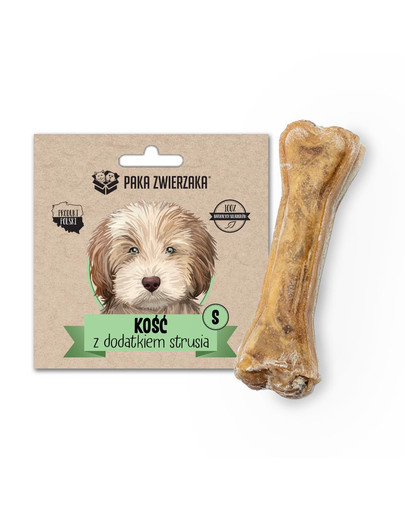 PAKA ZWIERZAKA Kosť s prídavkom pštrosieho mäsa S 10 cm