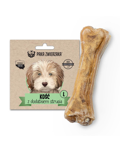 PAKA ZWIERZAKA Kosť s prídavkom pštrosieho mäsa L 13,5 cm