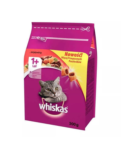 WHISKAS Dorosły wołowina i marchewka 14 x 300 g