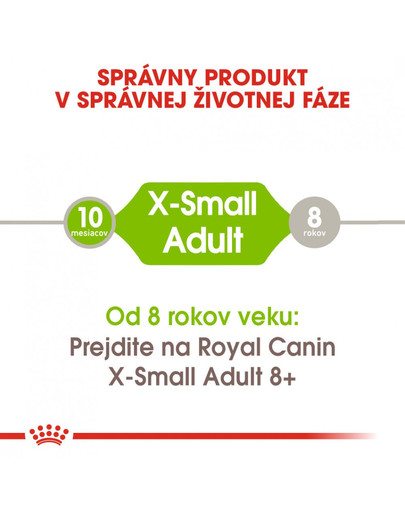 ROYAL CANIN X-Small adult 0.5 kg granule pre dospelé trpaslíčie psy