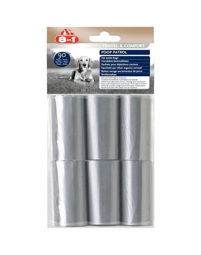 8IN1 Sáčky na exkrementy Poop Patrol 6 roliek