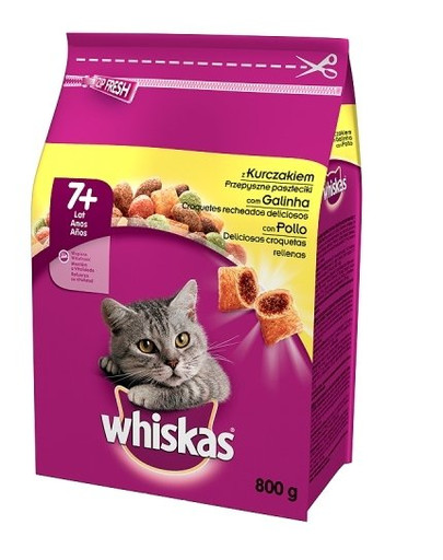 WHISKAS Senior Kurczak 0,8kg