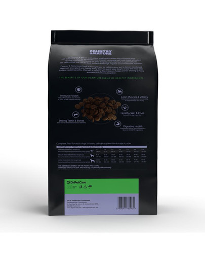 COUNTRY&NATURE Granule pre psov z jahňacieho  a morčacieho mäsa 14 kg