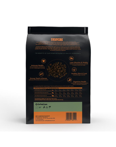 COUNTRY&NATURE Granule pre psov Morčacie mäso so zeleninou 9 kg