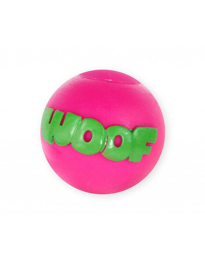 PET NOVA DOG LIFE STYLE Ball WOOF, 8cm, ružová