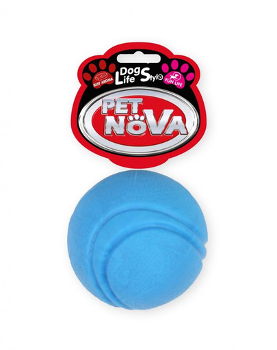 PET NOVA DOG LIFE STYLE Tenisová loptička, 5 cm, modrá, vôňa hovädzieho mäsa