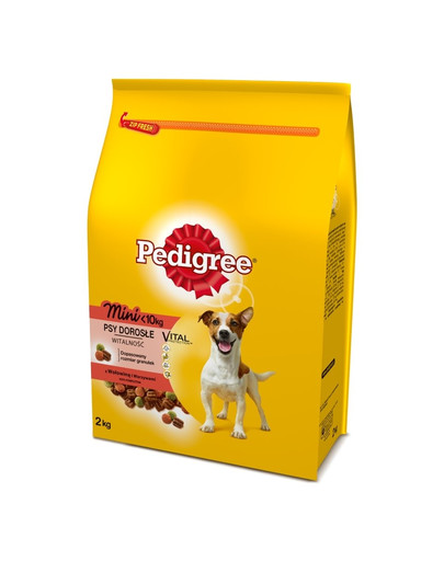 PEDIGREE Malé plemená hovädzieho mäsa a zeleniny 2 kg x 6