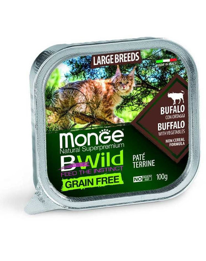 MONGE BWild Cat Paté Byvol 100g