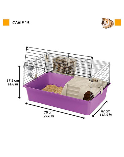FERPLAST Cavie 15 Tris Klietka pre morské prasa
