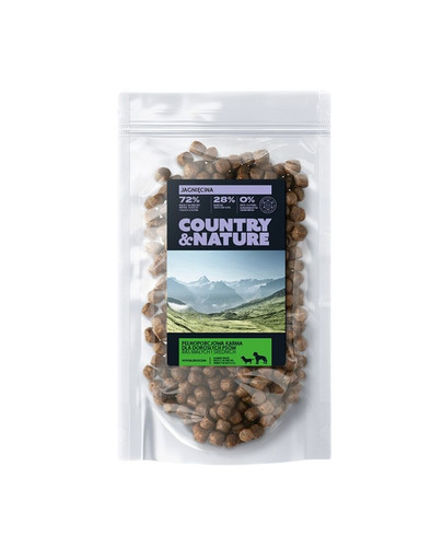 COUNTRY&NATURE Granule pre psov z jahňacieho  a morčacieho mäsa 100 g