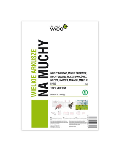 VACO ECO Past na muchy (60 cm x 30 cm) 4 ks