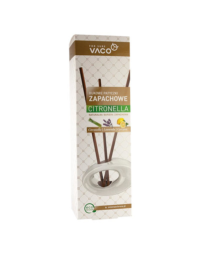 VACO ECO Tyčinky odpudzujúce komáre, muchy a moľe (Citronella) 3 ks