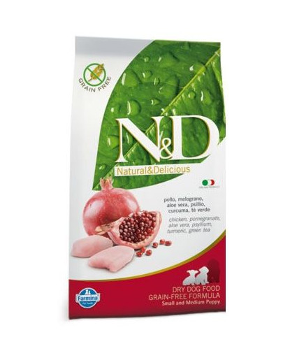 Farmina N & D Grain Free Chicken & Pomegranate Small & Medium Puppy 2,5 kg