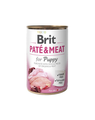 BRIT Pate & meat puppy chicken & turkey 400g