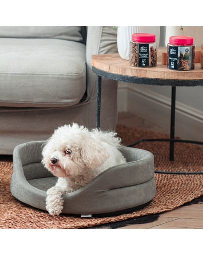 FERA Pelech pre psa - šedý oválny 66x55x17cm