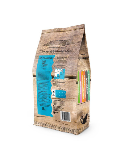 WIEJSKA ZAGRODA Morčacie a lososové krmivo pre mačky 1,6 kg