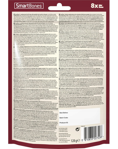 SmartBones Sweet Potato mini – Žuvacie tyčinky pre malých psov zo sladkých zemiakov 8 ks