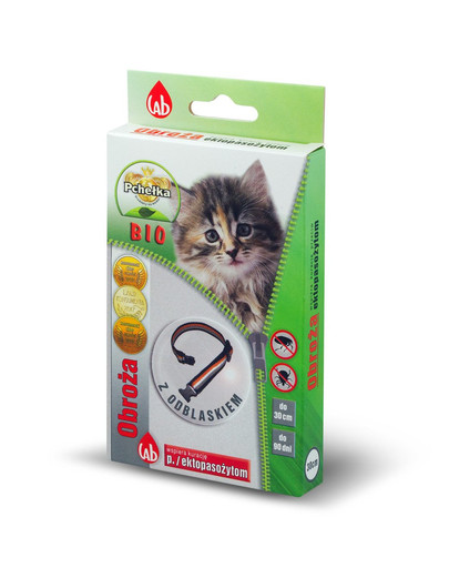 PCHELKA Bio Reflexný obojok proti blchám a kliešťom pre mačky