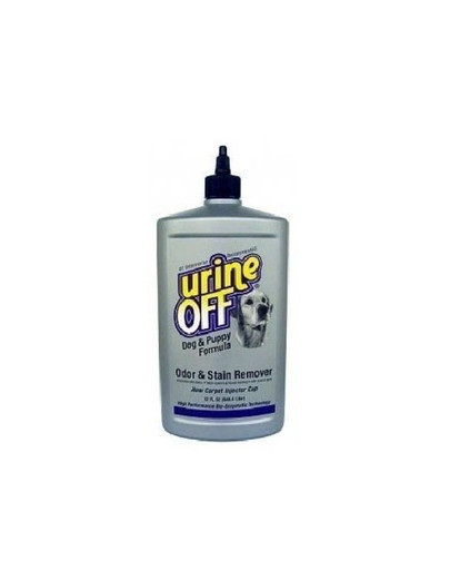 URINE OFF Prípravok na odstraňovanie zápachu moču a odstraňovač škvŕn pre psov a šteňatá s nástavcom na koberce a koberčeky 946 ml