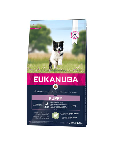 EUKANUBA Eukanuba Dog Puppy Small & Medium Breed Lamb & Rice 2.5 kg
