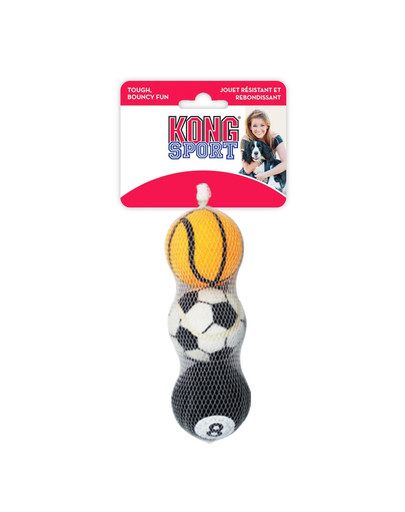 KONG Sport Balls M 3 ks loptičky pre psa gumové