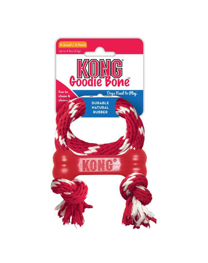 KONG Goodie Bone with Rope XS 9 cm