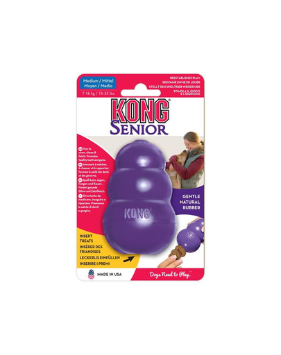 KONG Senior M hryzátko na maškrty pre staršie psy