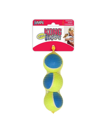 KONG Ultra SqueakAir Ball M 3 ks. lopty pre psa