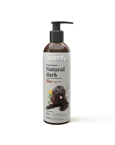 COMFY Natural Dark 250 ml šampón, ktorý zvýrazňuje tmavú farbu srsti
