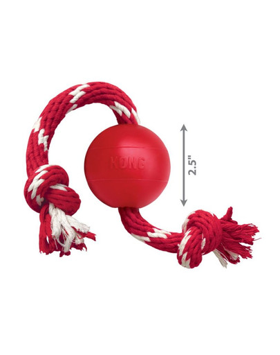 KONG Ball with Rope S lopta pre psa