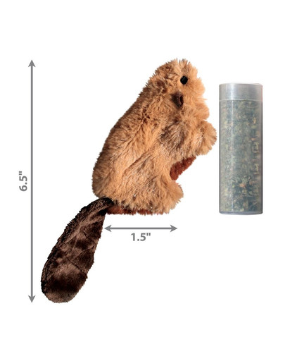 KONG Refillables Beaver hračka pre mačky s prútom bóbr